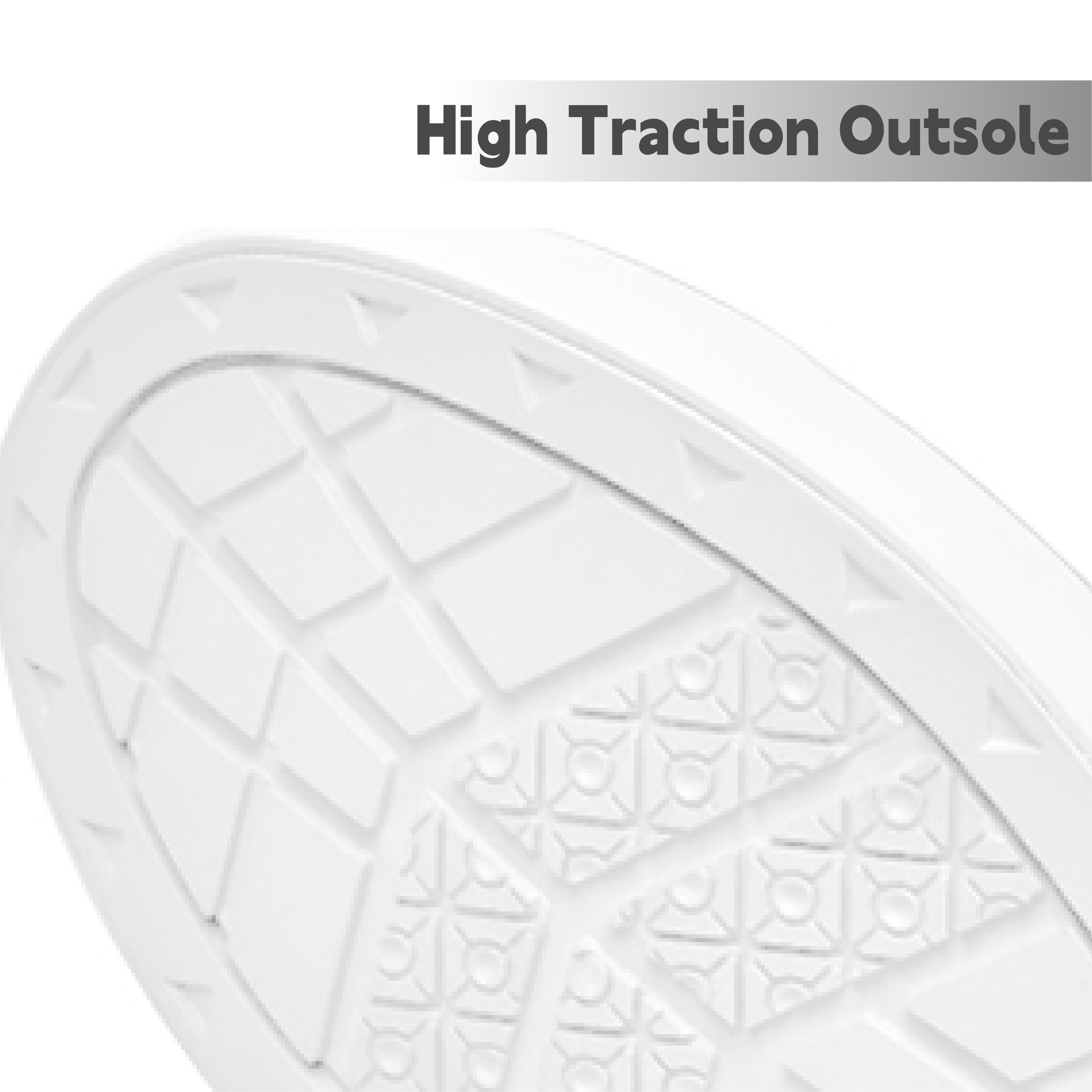 Close-up of the non-slip white sole on Trudave Men’s WaveLock Series Waterproof Insulated Deck Boots, showing traction pattern designed for superior grip on wet decks.